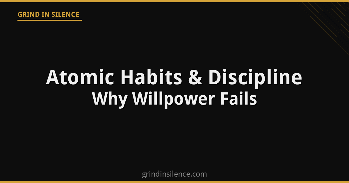 Atomic Habits and Discipline: Why Willpower Fails and What to Build Instead