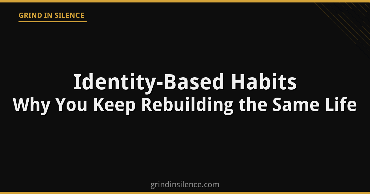 Identity-Based Habits: Why You Keep Rebuilding the Same Life Over and Over
