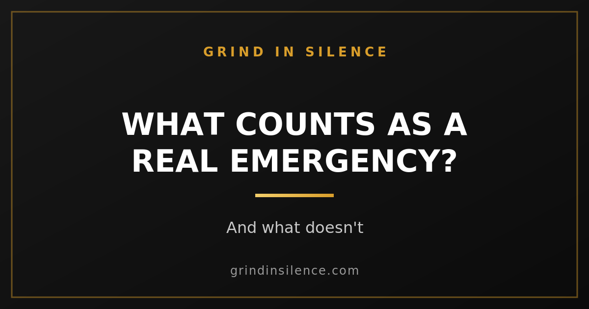 What Counts as a Real Emergency? (And What Doesn’t)
