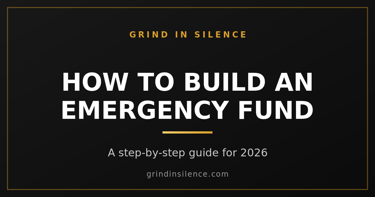How to Build an Emergency Fund (Even If You’re Starting From Zero)